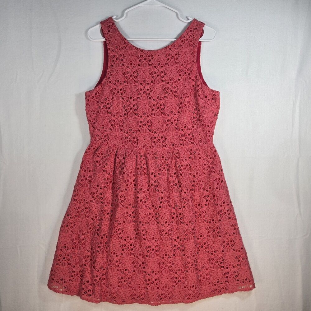 The Limited Floral Lace Fit & Flare Sleeveless Shift Dress Pink Womens 12